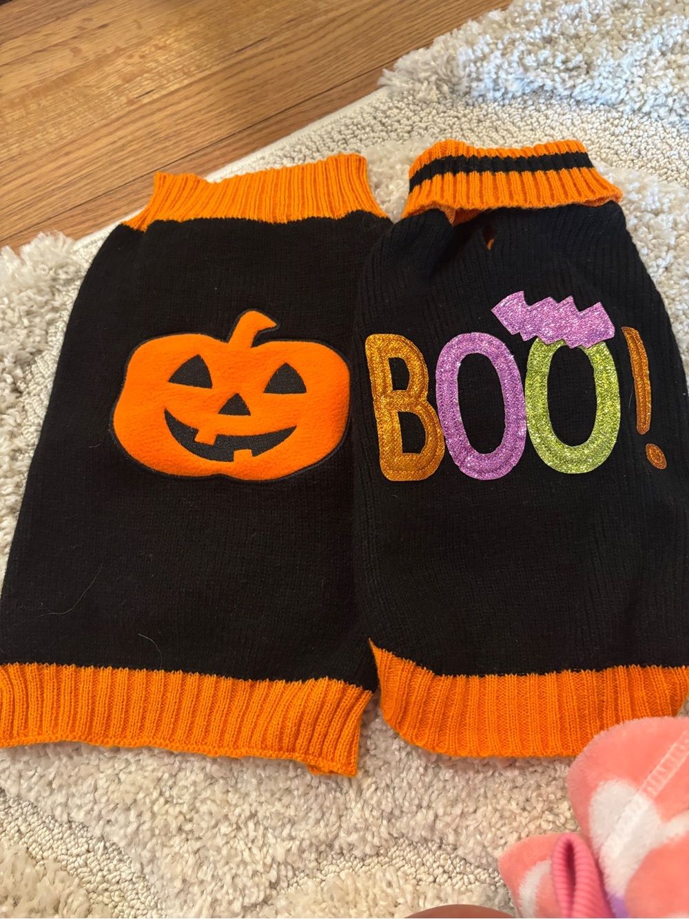 2 - Halloween Dog Sweates - BOO Jack-O'-Lantern- EUC M